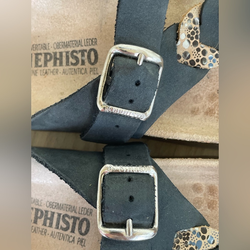Mephisto Women's Black and Tan Sandals - Picture 10 of 10